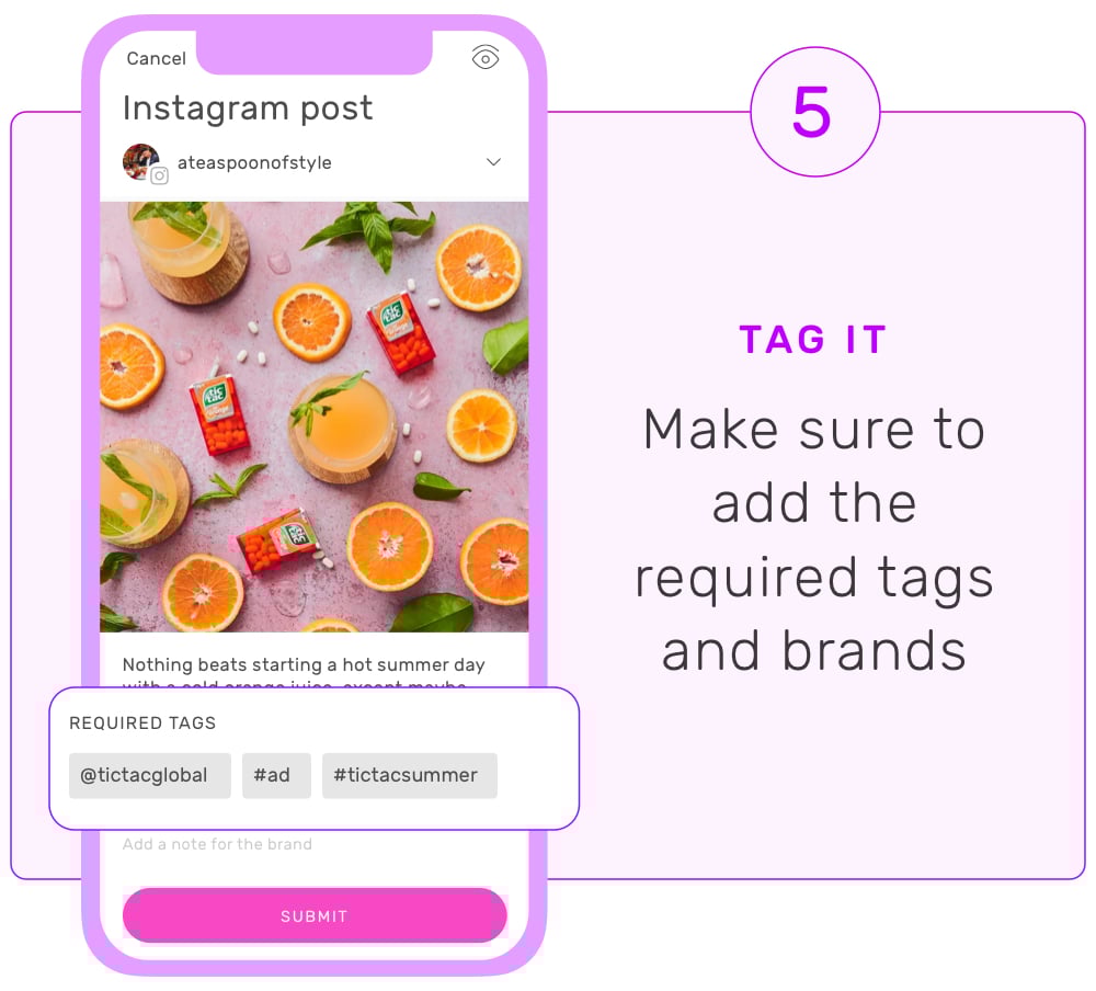 Make sure to add the required tags and brands