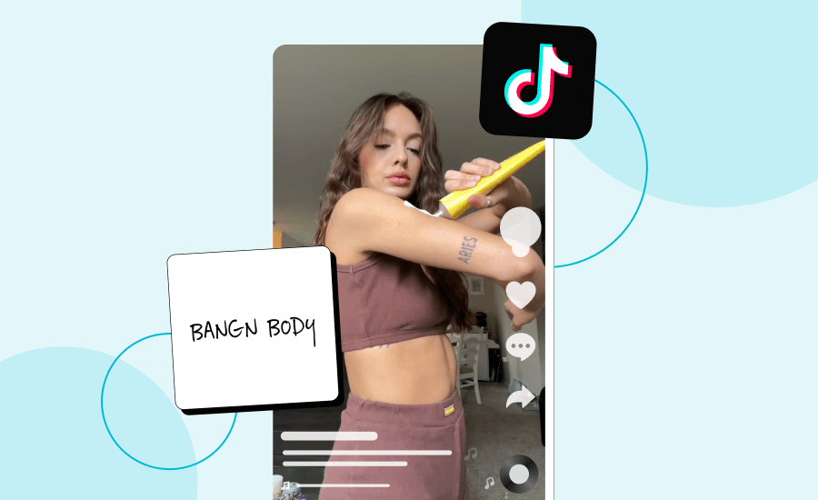 Screenshot of a TikTokker applying beauty products on herself