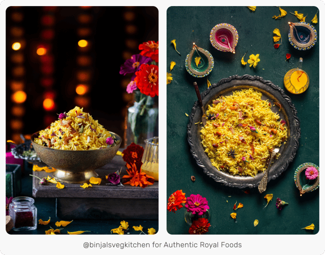 Example of TRIBE creator content featuring delicious Indian food